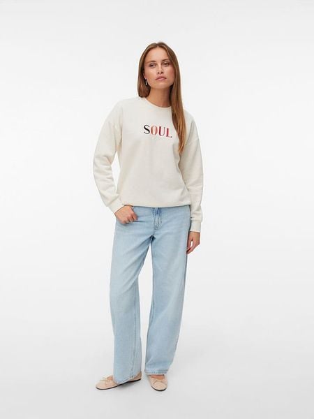 Vero Moda Bluza w kolorze kremowym rozmiar: L. Brązowe bluzy damskie Vero Moda, l, bez wzorów, z materiału, bez kaptura. Za 70.24 zł.