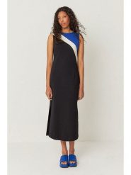 SKFK Sukienka "Alba" w kolorze niebiesko-czarnym rozmiar: 34. Czarne sukienki damskie SKFK, bez wzorów, z bawełny, bez ramiączek. Za 187.99 zł.