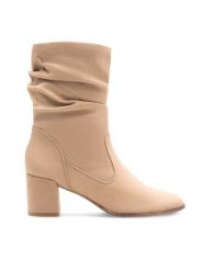 Clara Barson Botki Fraise WYL3603-1 Beżowy. Brązowe botki damskie Clara Barson, ze skóry, bez obcasa, na słupku, bez zapięcia. Za 149.99 zł.