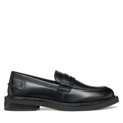 Mokasyny Geox. Czarne mokasyny damskie Geox, bez obcasa. Za 349.99 zł.
