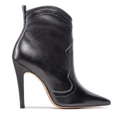 Kowbojki Eva Minge. Czarne botki damskie Eva Minge, bez obcasa, na szpilce, bez zapięcia. Za 359.99 zł.