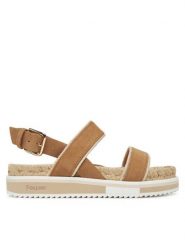 Pollini Sandały SA16405G0MTF0122 Brązowy. Brązowe sandały damskie Pollini, bez wzorów, ze skóry, bez obcasa, na płaskiej podeszwie, bez zapięcia. Za 969.99 zł.