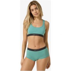 Bokserki sportowe damskie SUPER.NATURAL W Tundra175 Boyfriend Hipster. Zielone bokserki damskie super.natural, bez wzorów, z jersey. Za 199.99 zł.