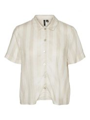 Vero Moda Bluzka "Jena" w kolorze piaskowym rozmiar: S. Brązowe bluzki damskie Vero Moda, s, bez wzorów, bez kołnierzyka, bez ramiączek. Za 61.23 zł.