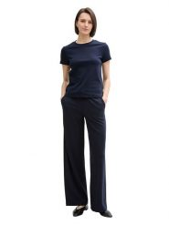 Tom Tailor Koszulka w kolorze granatowym rozmiar: XS. Niebieskie bluzki damskie Tom Tailor, xs, bez wzorów, z bawełny, bez kołnierzyka, bez ramiączek. Za 43.99 zł.