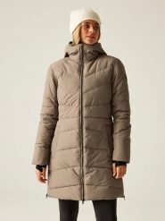 Dare 2b Płaszcz zimowy "Striking V" w kolorze jasnobrązowym rozmiar: 36. Brązowe płaszcze damskie Dare 2b, na zimę, m, bez wzorów, bez kaptura. Za 260.99 zł.