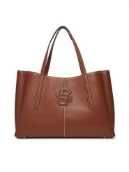 BOSS Torebka 50535938 Brązowy. Brązowe shopper bag Boss, ze skóry, bez dodatków. Za 939.99 zł.