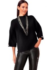 Heine Sweter w kolorze czarnym rozmiar: 36/38. Czarne swetry klasyczne damskie Heine, bez kołnierzyka. Za 96.14 zł.