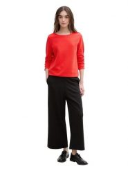 TOM TAILOR Denim Bluza w kolorze czerwonym rozmiar: XS. Czerwone bluzy damskie TOM TAILOR DENIM, xs, bez wzorów, z bawełny, bez kaptura. Za 61.02 zł.