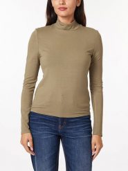 Scotch & Soda Koszulka w kolorze beżowym rozmiar: XL. Brązowe koszulki damskie Scotch & Soda, xl, bez wzorów, bez kołnierzyka, bez ramiączek. Za 92.21 zł.