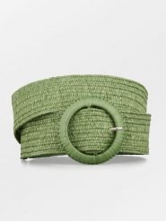 Becksöndergaard Pasek "Zia" w kolorze zielonym rozmiar: onesize. Zielone paski damskie Becksöndergaard, bez wzorów, z materiału. Za 43.99 zł.