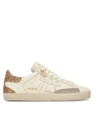 Premiata Sneakersy Stevend Var 8059 Kremowy. Białe obuwie sportowe damskie Premiata, ze skóry, bez zapięcia. Za 1,289.00 zł.