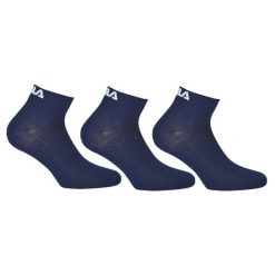 Skarpety Fila Navy 3-Pack Rozmiar 35-38 Bawełna. Niebieskie skarpetki damskie Fila, bez wzorów, z bawełny. Za 131.99 zł.