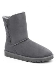 ISLAND BOOT Kozaki zimowe "Zasha" w kolorze antracytowym rozmiar: 37. Czarne kozaki damskie Island Boot, na zimę, z materiału, bez obcasa, bez zapięcia. Za 165.99 zł.