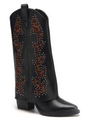 C'M Kozaki w kolorze czarno-jasnobrązowym rozmiar: 38. Brązowe kozaki damskie C'M, na zimę, bez obcasa, bez zapięcia. Za 217.99 zł.