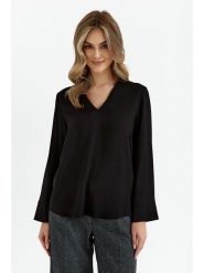 Stylove Bluzka w kolorze czarnym rozmiar: XL. Czarne bluzki damskie Stylove, xl, bez wzorów, z wiskozy, bez kołnierzyka, bez ramiączek. Za 162.49 zł.
