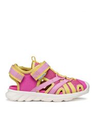 Geox Sandały J Sandal Airadyum Gi J55MTB 01454 C8063 M Różowy. Czerwone sandały dziewczęce Geox, z materiału, bez obcasa, bez zapięcia. Za 239.99 zł.