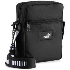 Torba Puma Phase Tape Portable 2L. Czarne torby sportowe Puma, bez wzorów, z materiału. Za 68.87 zł.