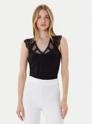 Morgan Bluzka 252-DEMYL Czarny Regular Fit. Czarne bluzki damskie Morgan, m, bez wzorów, z syntetyku, bez kołnierzyka, bez ramiączek. Za 129.99 zł.