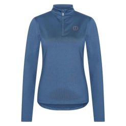 Damska koszulka do jazdy konnej Imperial Riding Amy. Niebieskie koszulki damskie IMPERIAL RIDING, bez wzorów, bez kołnierzyka, bez ramiączek. Za 221.50 zł.