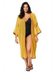 Aller Simplement Kimono w kolorze żółtym rozmiar: 34-44. Żółte kardigany damskie Aller Simplement, bez wzorów. Za 79.03 zł.