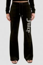 JUICY COUTURE Czarne damskie spodnie dresowe Layla Caviar Trackpant, Rozmiar S. Czarne spodnie dresowe damskie Juicy Couture, s, bez wzorów, z dresówki. W wyprzedaży za 299.99 zł.