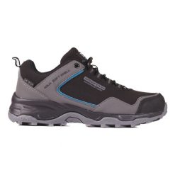 Buty trekkingowe damskie DK Waterproof szare czarne. Czarne obuwie trekkingowe damskie bez zapięcia. Za 260.45 zł.