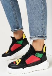 Czarne Sneakersy Dorice. Czarne obuwie sportowe damskie Born2be, za kostkę, bez zapięcia. Za 99.99 zł.