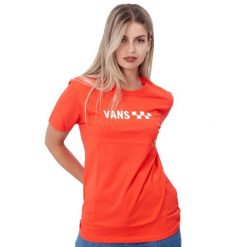 Koszulki Vans Model Brand Striper Bf Kolor Pomarańczowy. Brązowe koszulki sportowe damskie Vans, bez wzorów, z tkaniny, bez ramiączek. Za 181.85 zł.