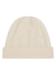 Perfect Cashmere Kaszmirowa czapka "Popi" w kolorze kremowym rozmiar: onesize. Brązowe czapki damskie Perfect Cashmere, bez wzorów, z kaszmiru. Za 187.96 zł.