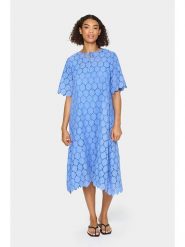 SAINT TROPEZ Sukienka w kolorze błękitnym rozmiar: XL. Niebieskie sukienki damskie Saint Tropez, bez wzorów, z koronki, bez ramiączek. Za 130.99 zł.