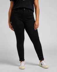 LEE SUPER HIGH SCARLETT DAMSKIE SPODNIE JEANSOWE JEANSY BLACK RINSE L32GSY47 112139922. Czarne jeansy damskie Lee. Za 239.99 zł.