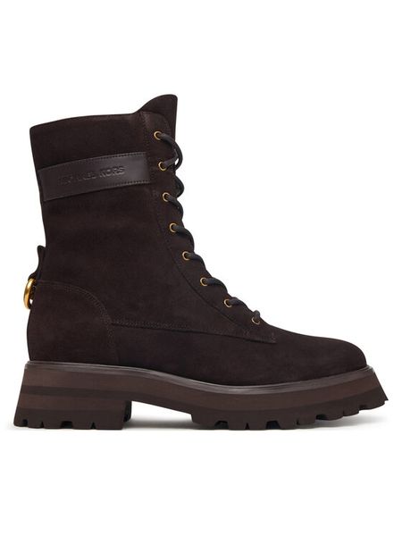 MICHAEL Michael Kors Trzewiki Caleb Lug 40F6CBFE5S Brązowy. Brązowe botki damskie MICHAEL Michael Kors, bez obcasa, na płaskiej podeszwie, bez zapięcia. Za 1,169.00 zł.