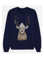 WOOOP Bluza "Outside" w kolorze granatowym rozmiar: XXL. Niebieskie bluzy damskie Wooop, xxl, bez wzorów, z bawełny, bez kaptura. Za 65.85 zł.