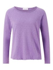 Rich & Royal Koszulka w kolorze fioletowym rozmiar: XS. Różowe koszulki damskie Rich & Royal, xs, bez wzorów, z bawełny, bez kołnierzyka, bez ramiączek. Za 105.24 zł.