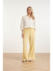 Smashed Lemon Spodnie w kolorze żółtym rozmiar: XS. Żółte spodnie materiałowe damskie Smashed Lemon, bez wzorów, z bawełny. Za 229.95 zł.