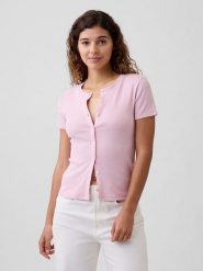 GAP Kardigan w kolorze jasnoróżowym rozmiar: XL. Różowe kardigany damskie GAP, xl, bez wzorów, z bawełny. Za 62.03 zł.