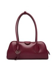 Calvin Klein Torebka Emblem Trio Shoulder Bag LV04F3369G Bordowy. Czerwone torebki klasyczne damskie Calvin Klein, ze skóry, bez dodatków. Za 649.99 zł.