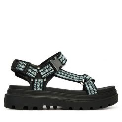 Sandały Palladium. Czarne sandały damskie Palladium, bez wzorów, bez obcasa, na płaskiej podeszwie, bez zapięcia. Za 399.99 zł.