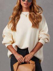 Milan Kiss Sweter w kolorze kremowym rozmiar: L. Brązowe swetry klasyczne damskie Milan Kiss, l, bez kołnierzyka. Za 165.99 zł.