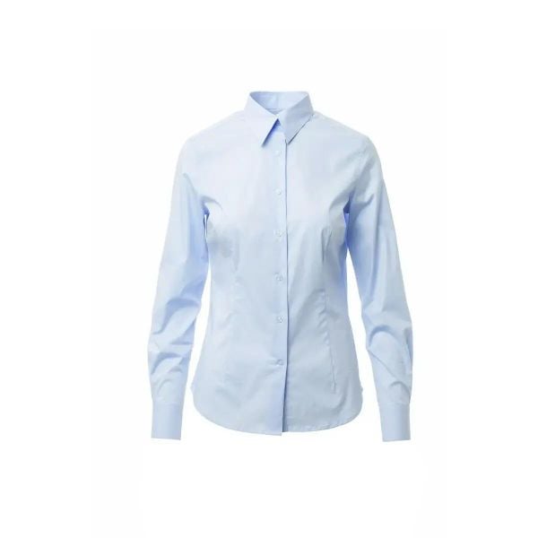 Koszula damska Payper Wear Florentia. Niebieskie koszule damskie PAYPER WEAR, bez wzorów, z bawełny, eleganckie, bez kołnierzyka, bez ramiączek. Za 248.50 zł.