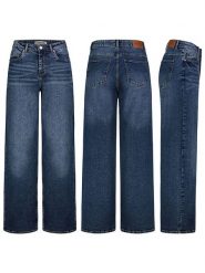 Sublevel Dżinsy - Comfort fit - w kolorze granatowym rozmiar: XS. Niebieskie jeansy damskie Sublevel, z podwyższonym stanem. Za 118.84 zł.