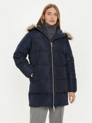 Tommy Hilfiger Kurtka puchowa WW0WW42743 Granatowy Regular Fit. Niebieskie kurtki damskie Tommy Hilfiger, s, bez wzorów, z puchu, bez kaptura. Za 1,069.00 zł.