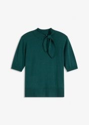 Cienki sweter z miękkiej mieszanki wiskozy. Czerwone swetry klasyczne damskie bonprix, z dzianiny, bez kołnierzyka. Za 109.99 zł.
