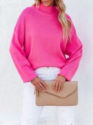LA Angels Sweter w kolorze różowym rozmiar: S. Różowe swetry klasyczne damskie LA Angels, s, bez kołnierzyka. Za 169.45 zł.