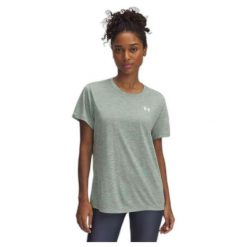 Koszulka Damska Sportowa Under Armour Tech SSCc- Twist. Zielone koszulki sportowe damskie Under Armour, bez wzorów, bez ramiączek, na fitness i siłownię. Za 119.99 zł.