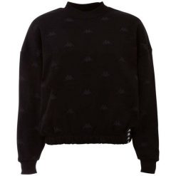 Bluza damska Kappa Ignara czarna. Czarne bluzy damskie Kappa, m, bez wzorów, bez kaptura. Za 76.00 zł.