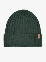 Czapka Fjallraven Byron Hat Thin - dark olive. Zielone czapki damskie Fjällräven, na zimę, bez wzorów, z materiału. Za 222.50 zł.