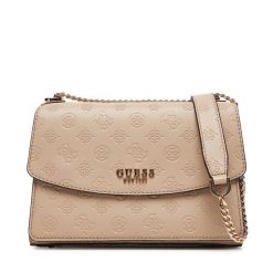 Torebka Guess. Brązowe listonoszki damskie Guess, z aplikacjami, bez dodatków. Za 399.99 zł.