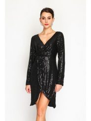 ASSUILI Sukienka w kolorze czarnym rozmiar: 40. Czarne sukienki damskie Assuili, bez wzorów, klasyczne, bez ramiączek. Za 148.96 zł.